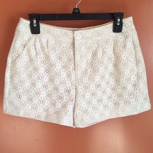 Pleated Lace Shorts